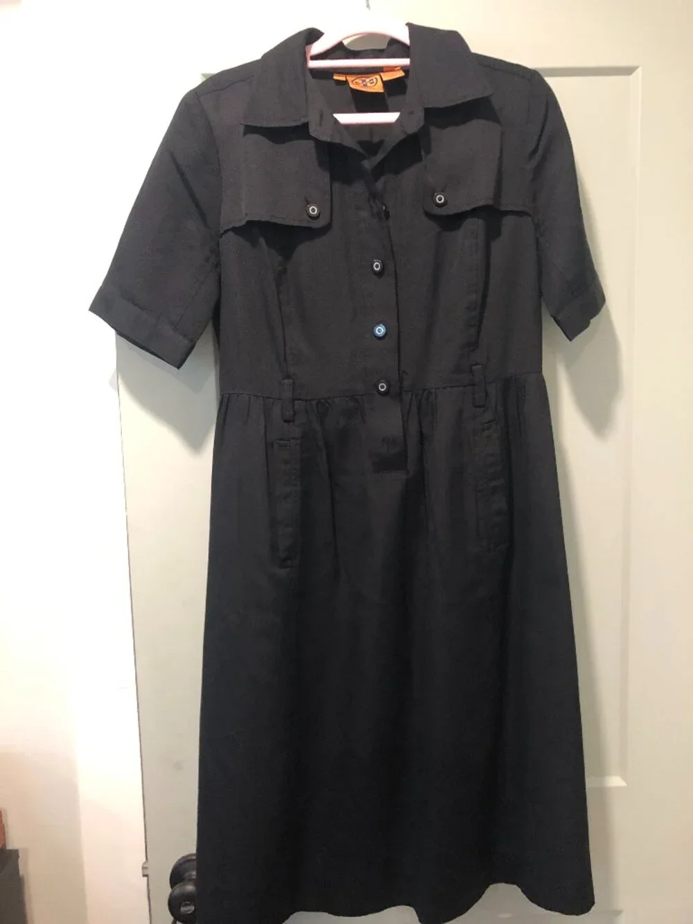 Tory Burch Black Silk Button Front Dress  - Size 6